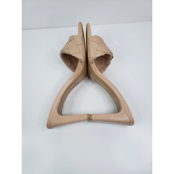 My Delicious Venture‎ Nude Weaved Braided Slip On Slide Heel Sandals - Size 10 - Picture 6 of 10